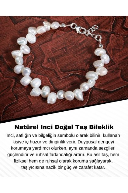 Natural Pearl Natural Stone Bracelet - Silver Closure