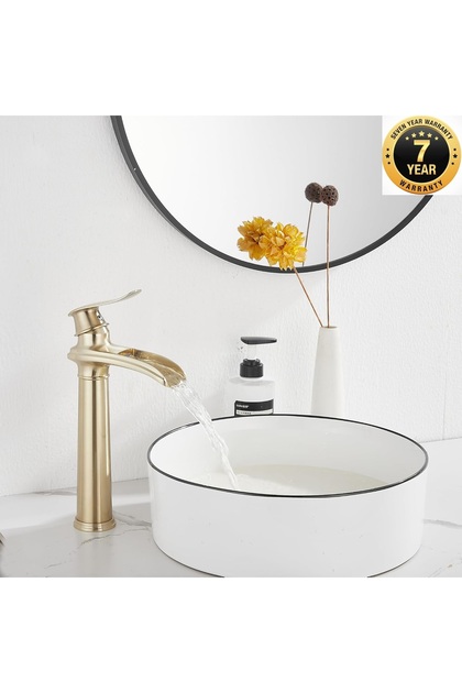 Bathroom Bowl Sink Faucet Matte Gold Color New Design Imported with 7 Years Warranty