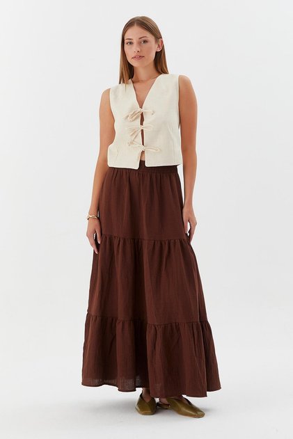 Muslin skirt coffee