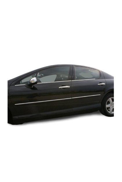 Peugeot 407 Paslanmaz Krom Cam Çıtası 4 Parça