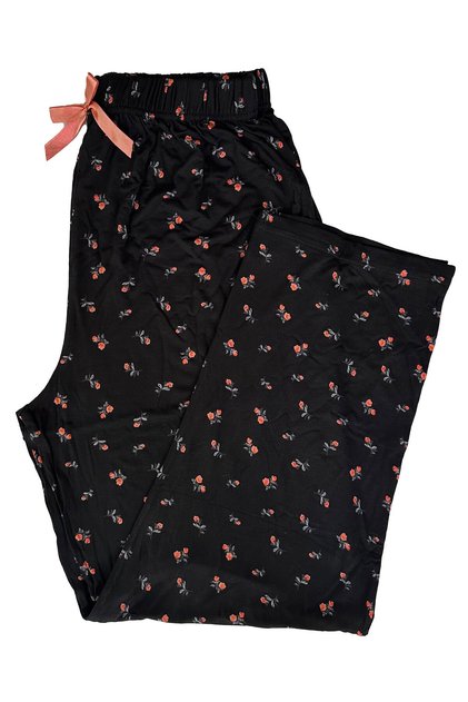 Yumuşacık Çiçek Desenli Kaliteli Büyük Beden Pijama Altı Desenli, Lüks Kalite