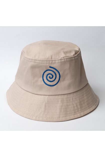 Embroidered Beige Hat Cotton Fabric and Spiral Embroidered Hat Fisherman Hat Casual Style Fun Bucket