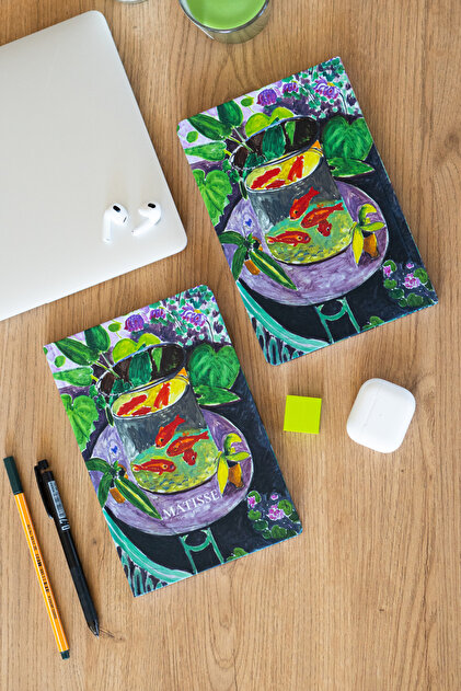 Art Collection Matisse The Red Fish - Sert Kapak A5 Noktalı Defter 14x21 cm Okul Defteri