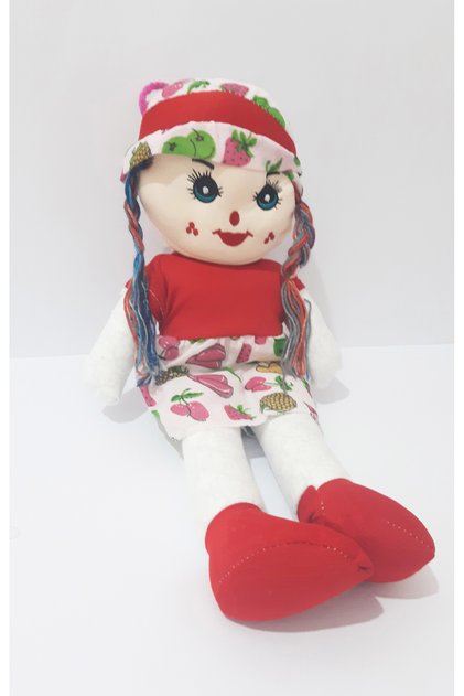 Cloth Doll 50 cm Red Dress Hair Toy Cloth Doll