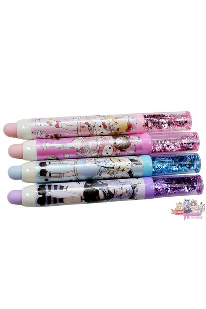 Anime Vibe Uzun Sürgülü Silgi Simli (ER-4581) 4 Adet