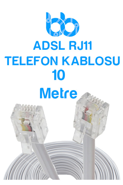 İnternet Modemden Telefona ADSL RJ11 Yüksek Hızlı Telefon Kablosu