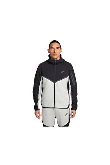 Nike Erkek Günlük Ceket M Nk Tch Flc Fz Wr Hoodie FB7921-064 Gri