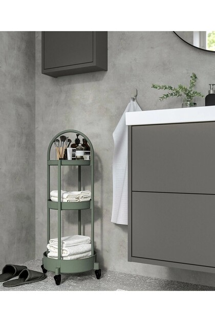 Serving Trolley 36X36X86 cm Serving Bathroom Shelf Plastic Shelf Height: 86 cm