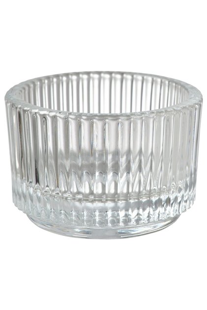 FINSMAK Tealight holder, clear glass, 3.5 cm