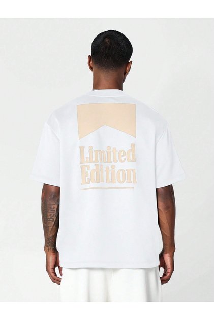 Men's White Limited Edition Printed Oversize