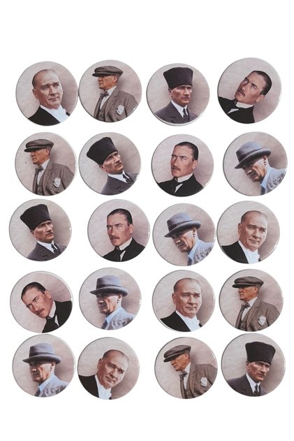 20 Adet Atatürk Rozeti - Yeni Seri