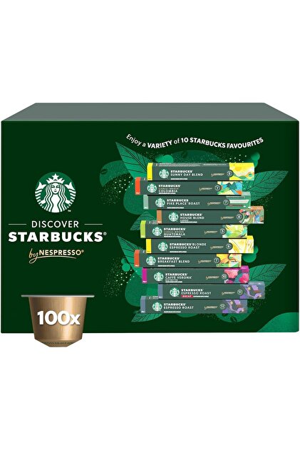 Variety Pack of 10 Flavors by Nespresso Coffee Pods (Pack of 10, Total 100 Capsules) [ Exclusive]