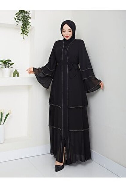 Zeynep Tesettür Firuze Abaya Ferace - Siyah - Fiyatı, Yorumları