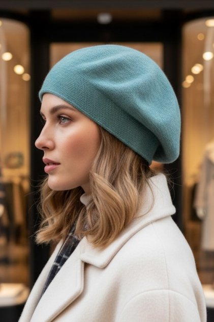 Pălărie premium din tricot în stil francez clasic