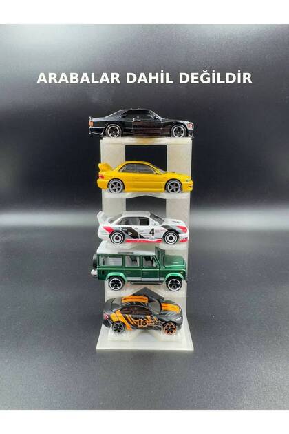 1:64 Scale Vehicle Display Stand - 5 Vehicles - Natural