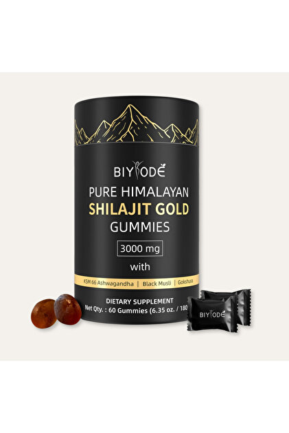 BIYODE Pure Himalayan Shilajit Gummies, 60 Gummies- Trendyol
