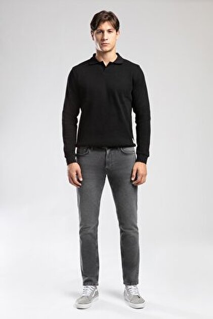 Lee Cooper Yüksek Bel Straight Gri Erkek Denim Pantolon 261 LCM