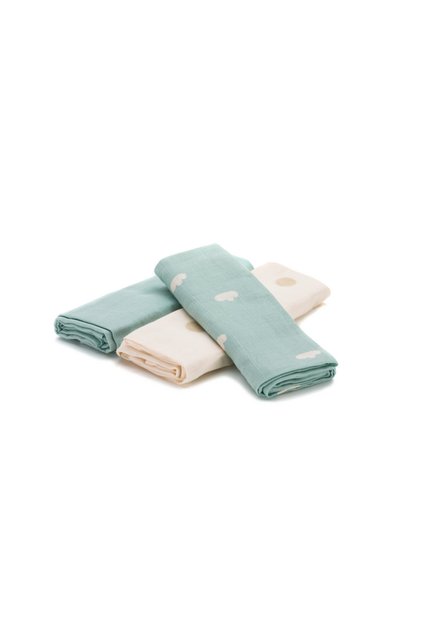 Scutece din muselină cu buline, 50% bambus și 50% bumbac, set de 3, 75x75 cm