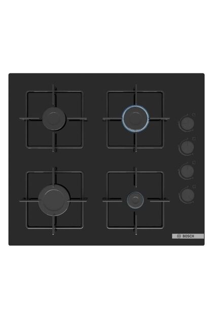 Series 4 Gas Hob 60cm Black Tempered Glass - POP6C6P30M