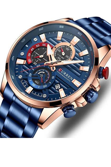 Curren 8415 Chrono Çelik Kordon Erkek Kol Saati - Fiyatı, Yorumları