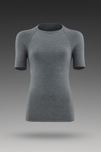 Gray Women's Thermal Short Sleeve Crew Neck Tank Top 2. Level – Winter Thermal Protective Undershirt New