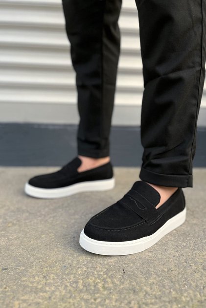 Jy180 Estilo X Laceless Suede Men's Casual Sports Classic Shoes Sbt - Black