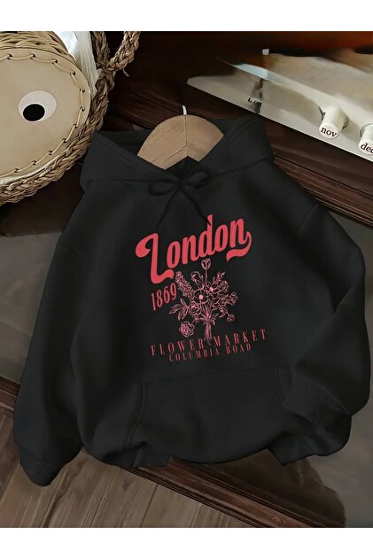 London Printed Oversized Unisex Women/Men Hoodie Sweatshirt
