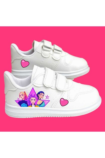 K-ALC golden DSMeN Singer Girls Printed Girls' Sneakers Sneakers with Strap