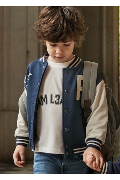 Dark Blue Boy's College Jacket 4424