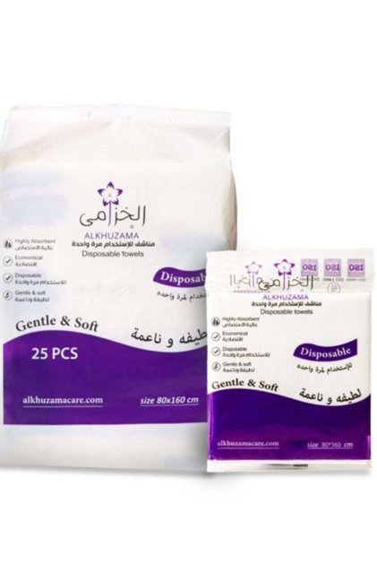مناشف للاستخدام مرة واحدة 80×160 - عبوة من 25
