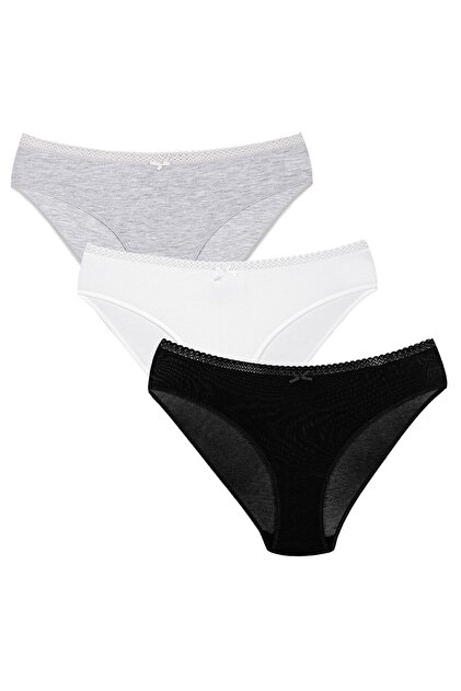 Pure Women's 94% Cotton 3-Piece Panties