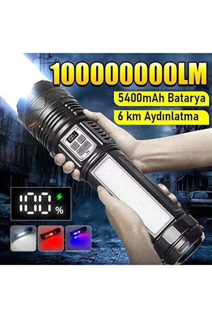 valkyrie Şarjlı El Feneri 5400mAh 30W 9 Mod Powerbank Özellikli