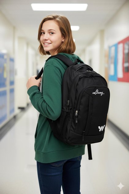 Rucsac Kupra Geantă de școală unisex alb-negru