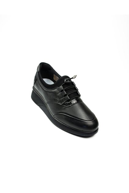 King Paolo 5158 Black Leather Women's Casual Shoes
