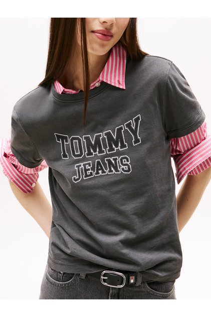 Tjw Reg Varsity Ext Antrasit Kadın T-Shirt