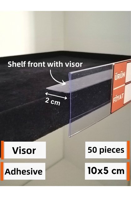 50 Pieces Pvc Label Holder with Upright Slot Adhesive 10X5 cm Shelf Front Label Holder Price Tag Product Label