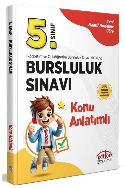 5.Sınıf Bursluluk Sınavı Konu Anlatımlı Karekod Çözümlü / Komisyon / Editör Yayınevi / 9786052806685