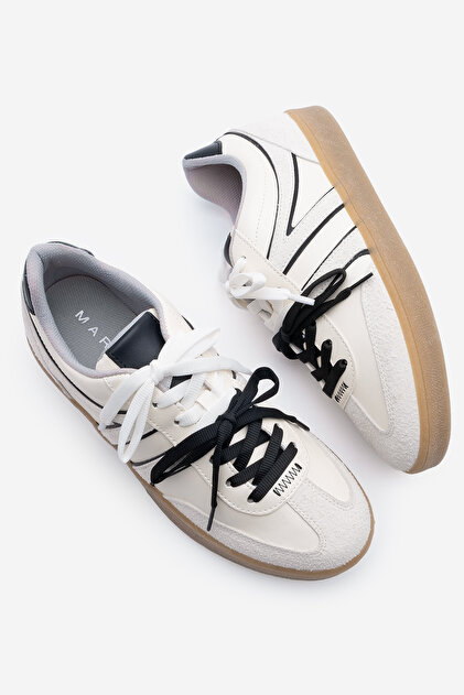 Marjin Kadın Sneaker Retro Çift Bağcıklı Spor Ayakkabı Forden
