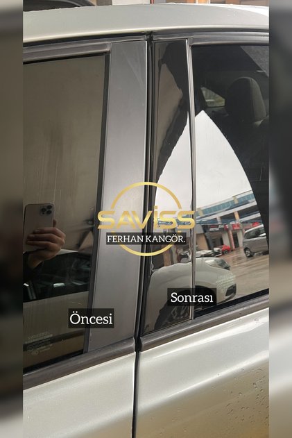 Volvo S40/v50/c30 2003/2009 3m Bant Kapı Direk Maun Kaplama ,dış Cam Çıta Kaplama,piano Black Siyah