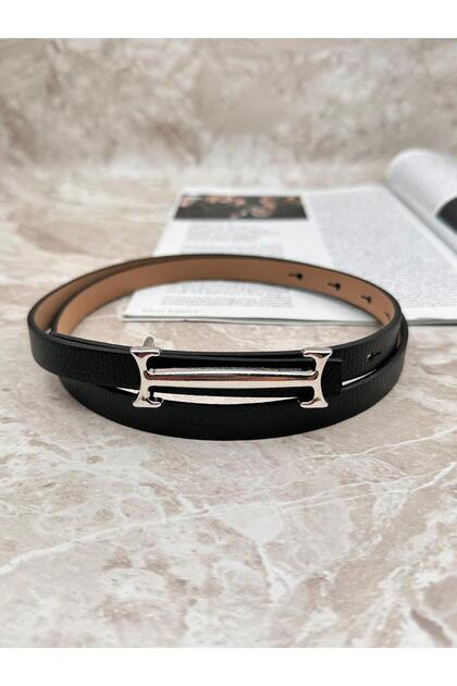 Silver Buckle Women's Belt Dress Belt Shirt Belt Waist Belt Body Belt
