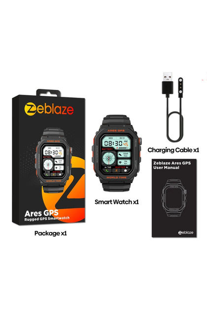 Zeblaze Ares GPS Akıllı Saat - Dahili GPS, 14 Gün Pil Ömrü, Suya