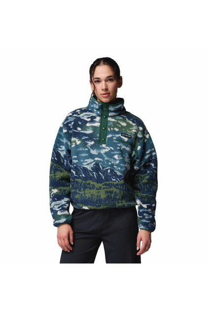 Columbia Helvetia II Printed Cropped Half Snap Kadın Polar Üst