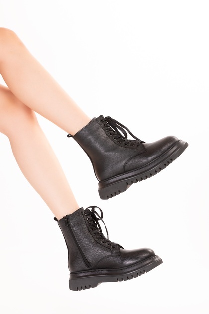 Women's Genuine Leather Casual Boots Willa Black