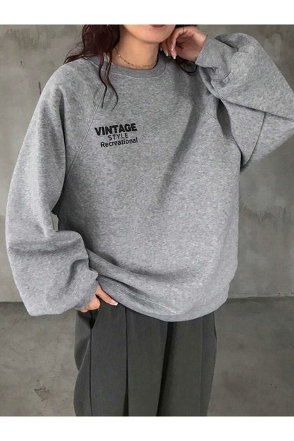 Vintage Retro Printed Oversize Unisex Hooded Sweatshirt