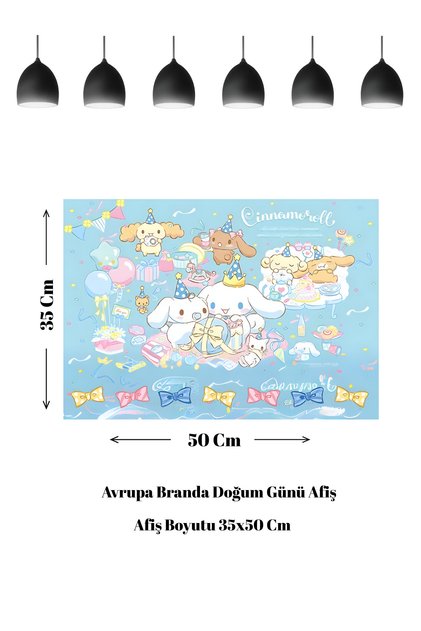 Cinnamoroll rođendanski banner sa temom cimeta