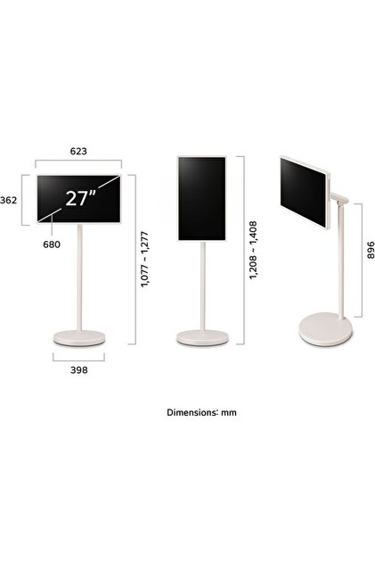 LG Stanbyme 2 - 27 Inç, Dokunmatik, Döndürülebilir, Tekerlekli