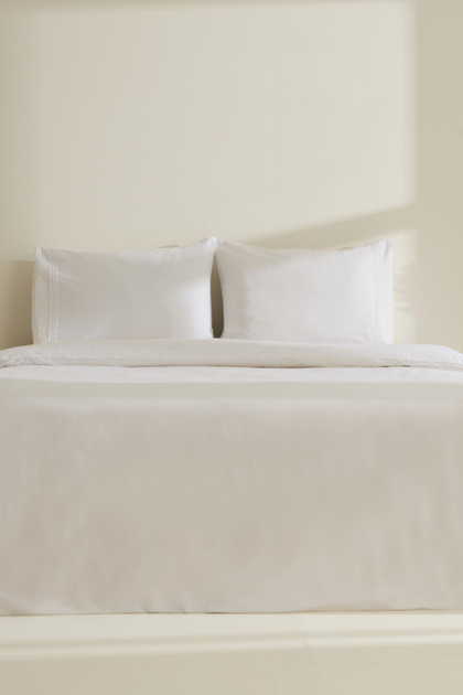 Fiorenza 100% Cotton Double Duvet Cover Set White