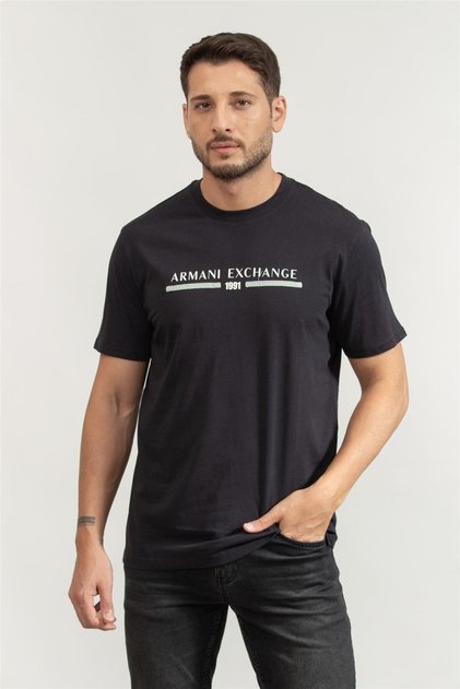 Erkek Bisiklet Yaka T-Shirt Lacivert