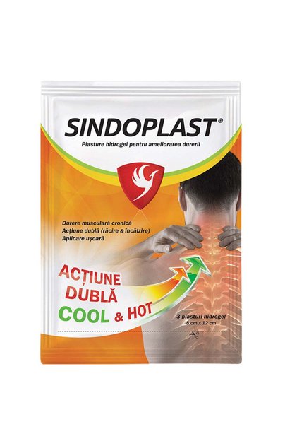 Plasturi cu hidrogel pentru ameliorarea durerii Sindoplast, 3 bucati, Fiterman Pharma