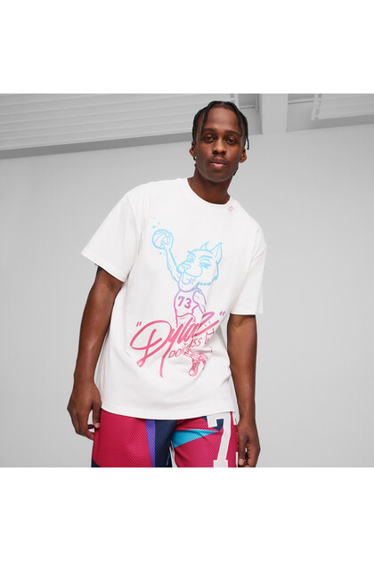 Mens Dylan's Gift Shop Basketball T-Shirt II - White
